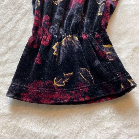 Ruff Hewn Grey Collection Velour Floral Long Sleeve Top Size XL - Picture 7 of 10